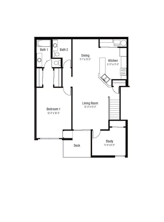 Floor Plans of Deer Creek Run Apartments in New Berlin, WI